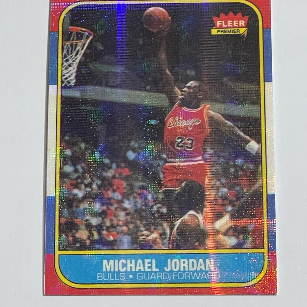 Michael Jordan Rookie Beckett Magazine REPRINT 1986-87 Fleer ATOMIC REFRACTOR